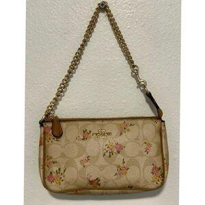 COACH Nolita 19 Signature Canvas w/ Floral Daisy Bundle Print Chain Shoulder Bag
